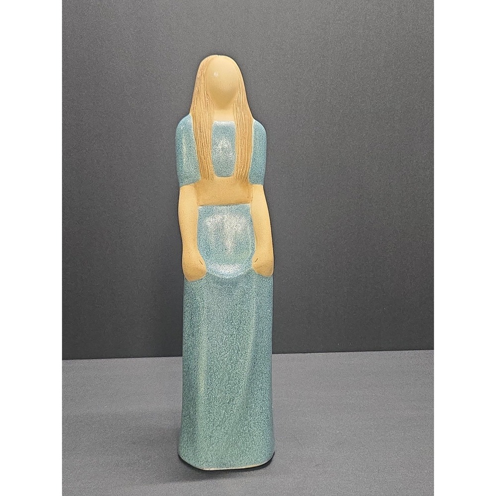 Signed Lois Black 1989 Navajo Pottery Woman Looking Up Figure Jack Blacks Studio